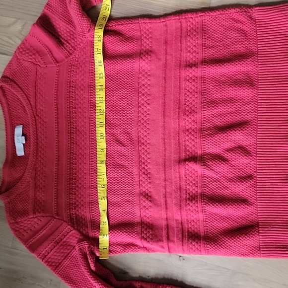 LOFT Red Crew Neck Sweater~Size Large - Picture 2 of 6
